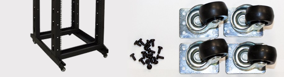 Monteringsanvisning: Hur fäster jag hjulen på serverskåpet?
