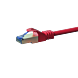 CAT6a S/FTP (PIMF) patchkabel 0,25 m röd