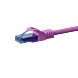 UTP CAT6a patchkabel 0,25m rosa - 100% koppar