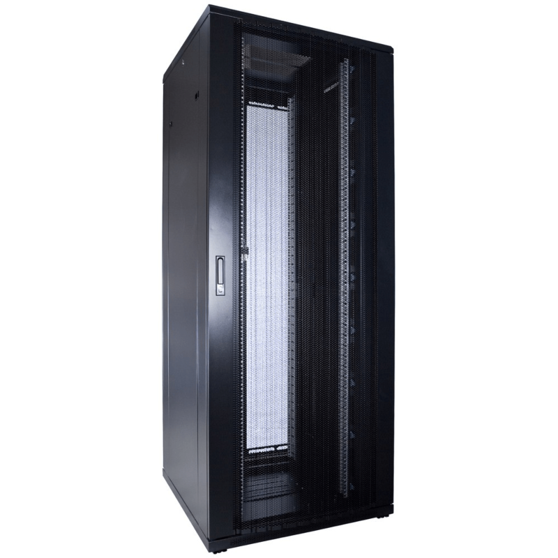47U serverskåp med perforerad dörr 800x800x2200mm (BxDxH)