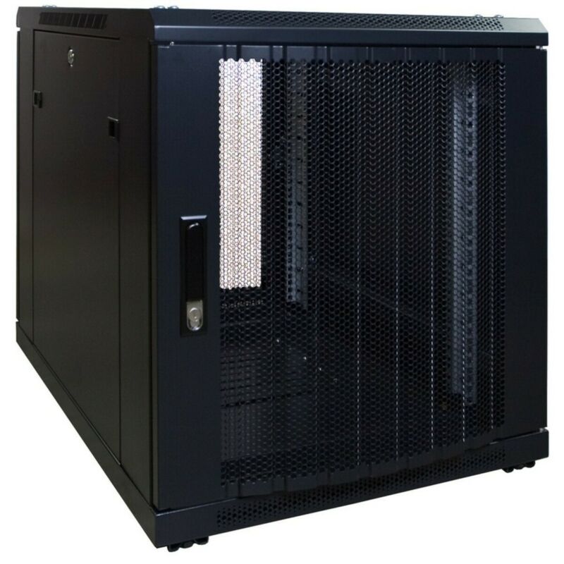12U miniserverskåp med perforerad dörr 600x800x720mm (BxDxH)