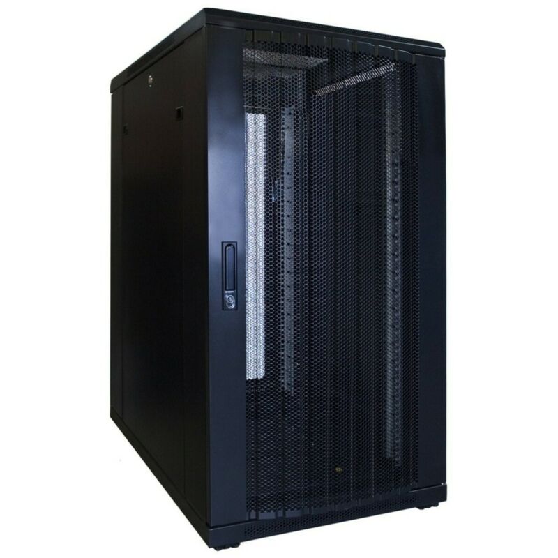 22U serverskåp med perforerad dörr 600x800x1200mm (BxDxH)