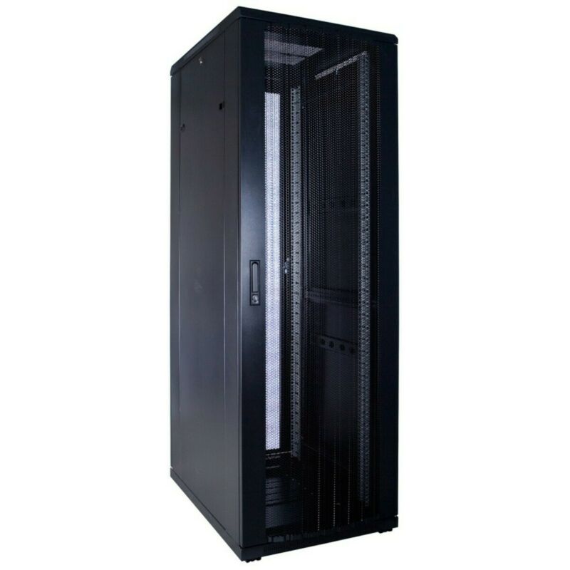 37U serverskåp med perforerad dörr 600x800x1800mm (BxDxH)