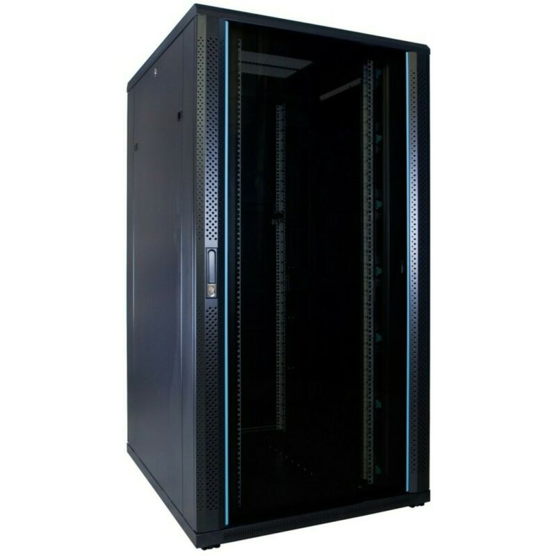 32U serverskåp med glasdörr 800x1000x1600mm (BxDxH)