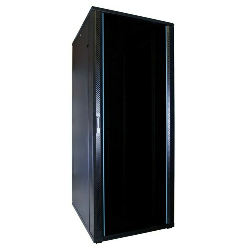 42U serverskåp med glasdörr 800x1000x2000mm (BxDxH)