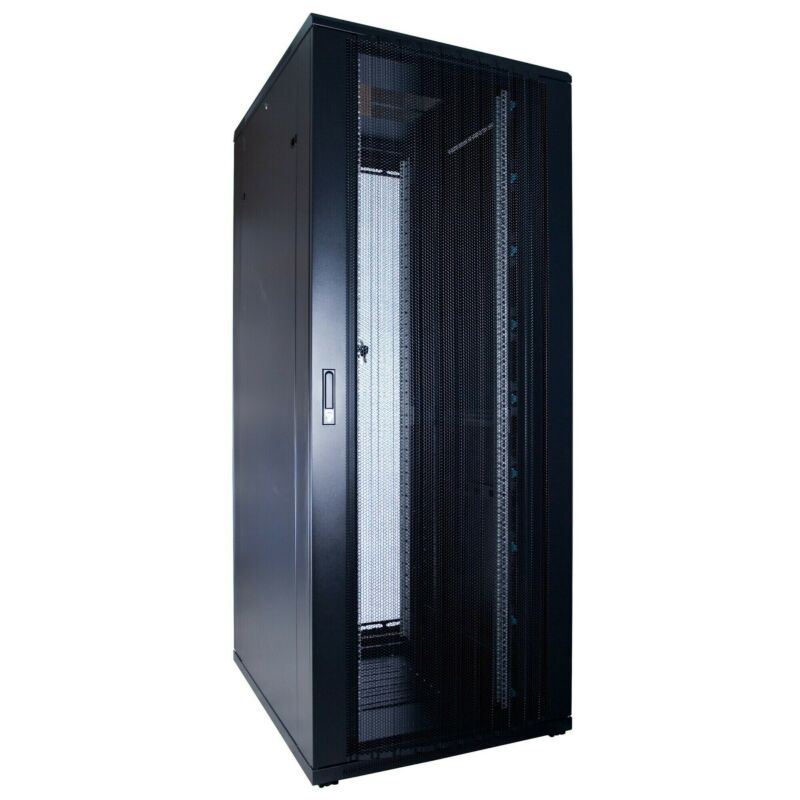 47U serverskåp med perforerad dörr 600x1000x2200mm (BxDxH)
