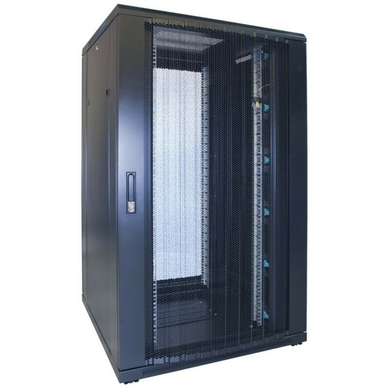 27U serverskåp med perforerad dörr 800x800x1400mm (BxDxH)