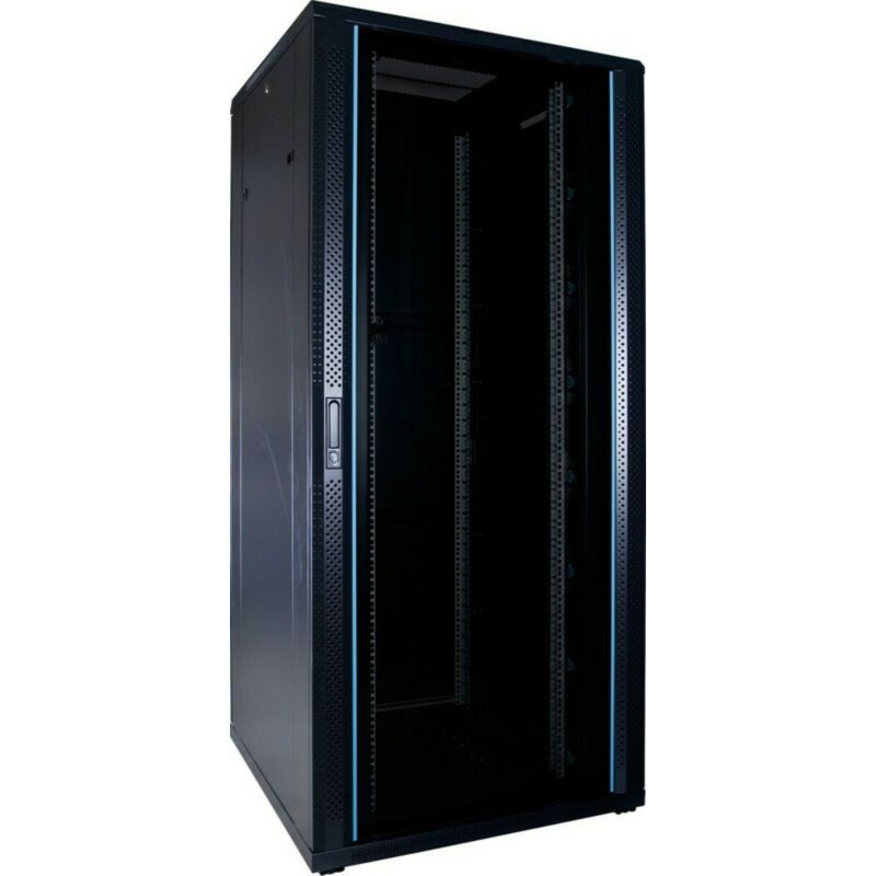 37U serverskåp med glasdörr 800x800x1800mm (BxDxH)