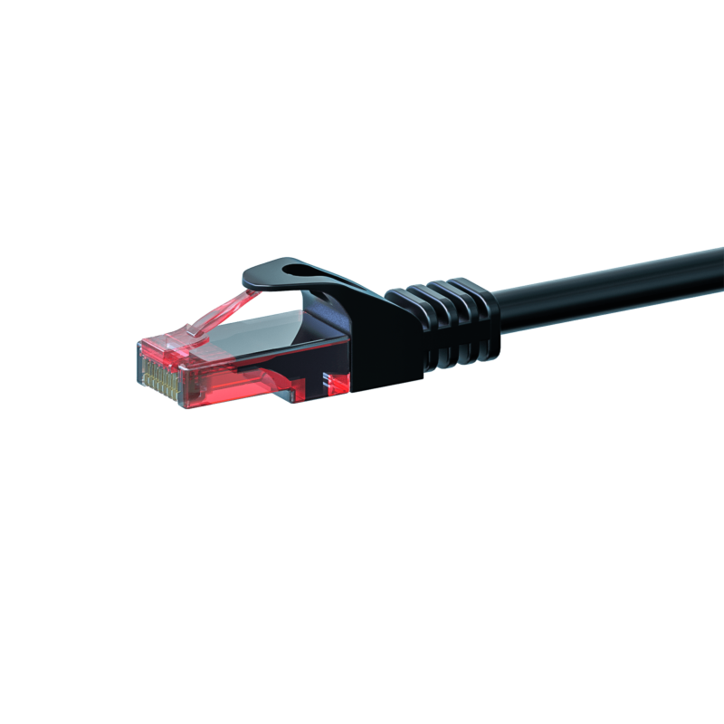 UTP CAT6 patchkabel 0,50m svart - 100% koppar