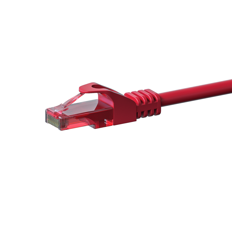 UTP CAT6 patchkabel 0,50m röd - 100% koppar