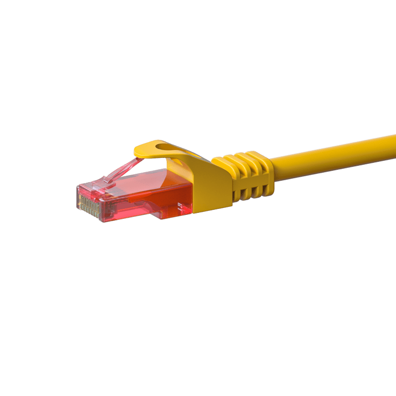 UTP CAT6 patchkabel 1,50m gul - 100% koppar