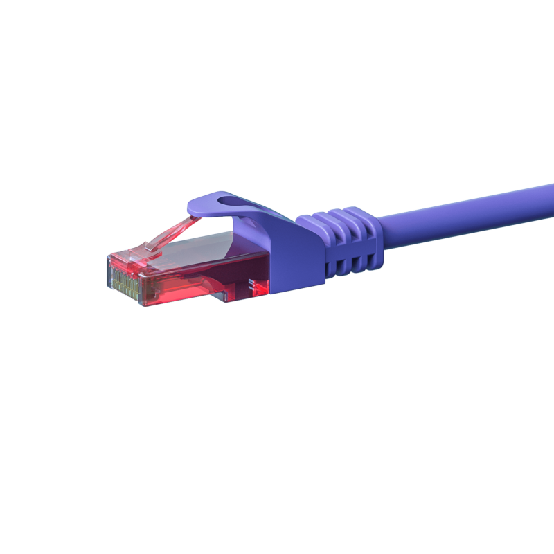 UTP CAT6 patchkabel 1,50m lila - 100% koppar