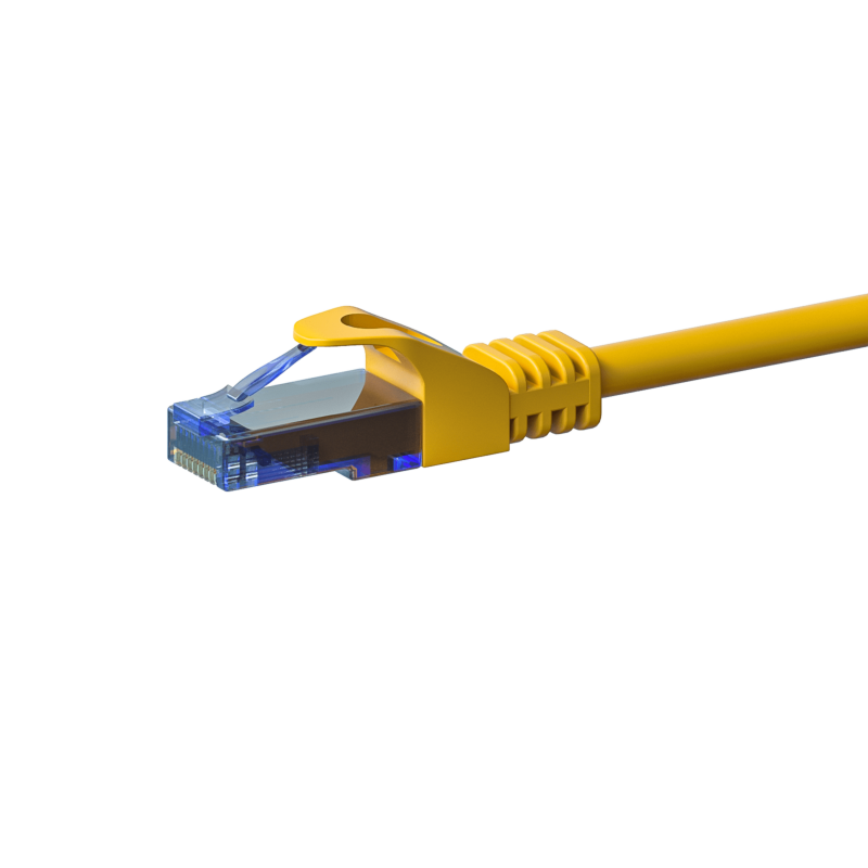 UTP CAT6a patchkabel 0,50m gul - 100% koppar