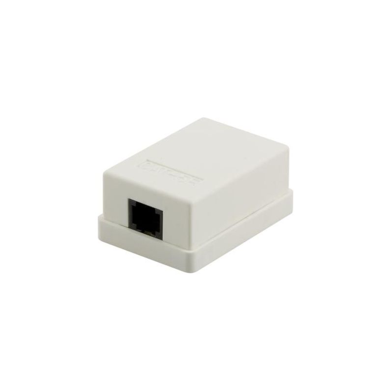 CAT5e UTP 1 port utanpåliggande låda, elfenben