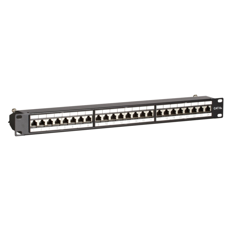 CAT6a STP patchpanel - 24 portar