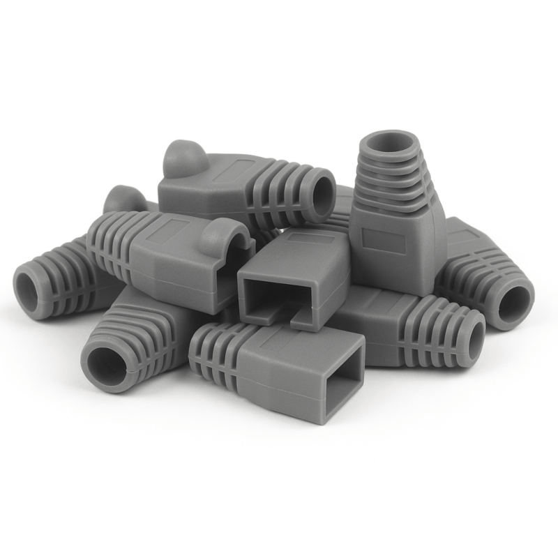 DANICOM RJ45 Kabelskydd Grå Large - 10 stycken