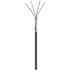 CAT6 SF/UTP 305m utomhuskabel på en rulle flexibel svart CCA
