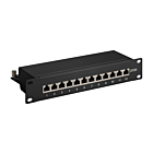 10 tum CAT6a STP patchpanel - 12 portar