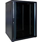 22U serverskåp med glasdörr 800x800x1200mm (BxDxH)