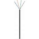CAT6 U/UTP 305m utomhuskabel på en rulle flexibel svart CCA