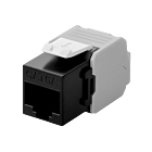 CAT6a UTP Keystone Connector - Verktygslös - Svart