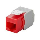 CAT6a UTP Keystone-kontakt - Verktygslös - Röd