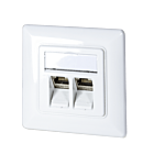 Keystone frontplatta, vit