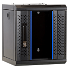 10 tum 6U serverskåp med glasdörr 312x310x352mm (BxDxH)