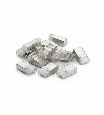 DANICOM SFTP CAT6A RJ45 genomstickskontakt - Passera för flexibel kärna - 10 stycken