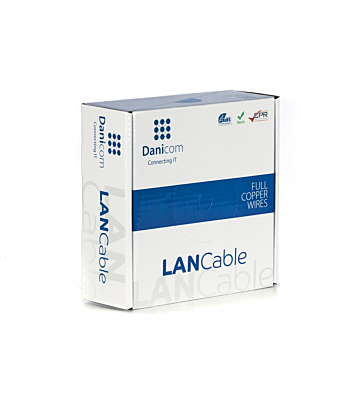 DANICOM CAT6 UTP 50m kabel på rullstyv - LSZH (Dca)