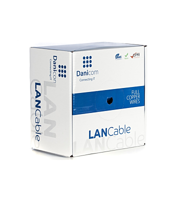 DANICOM CAT6A U/UTP 100m kabel på rullstyv - LSZH (Dca)