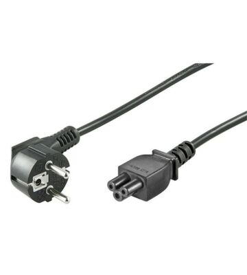 Strömkabel vinklad Schuko till C5 1,80m svart