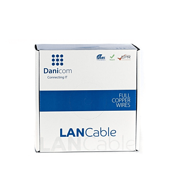 DANICOM CAT5E UTP 100m kabel på rullstyv - LSZH (Dca)