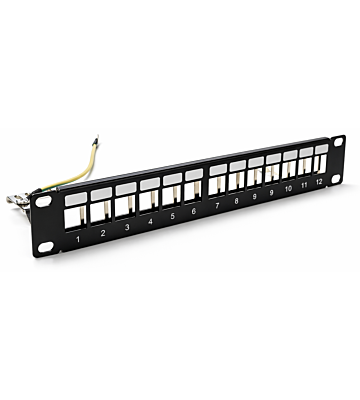 10 tums STP patchpanel för keystones - 12 portar