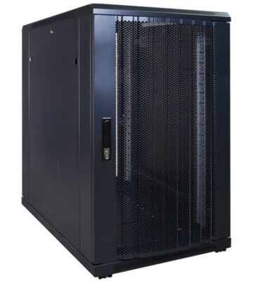 18U serverskåp med perforerad dörr 600x1000x1000mm (BxDxH)