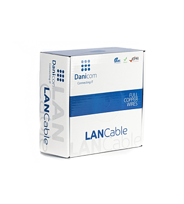 DANICOM CAT6 UTP 100m kabel på rullstyv - LSZH (Dca)