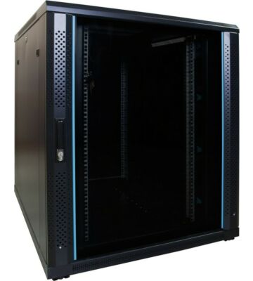 18U serverskåp med glasdörr 800x1000x1000mm (BxDxH)