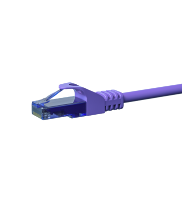 UTP CAT6a patchkabel 2m lila - 100% koppar