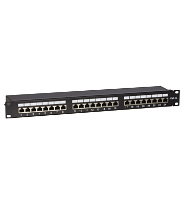 CAT5e FTP patchpanel - 24 portar