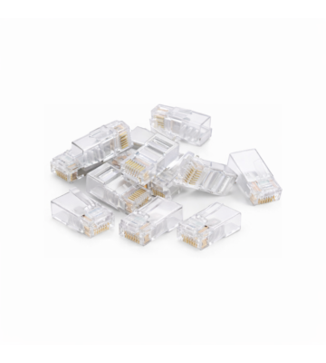DANICOM UTP CAT5e RJ45 genomstickskontakt - Passera för flexibel och styv kärna - 10 stycken