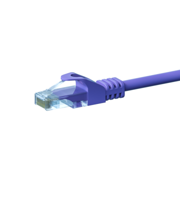UTP CAT5e patchkabel 1m lila - 100% koppar