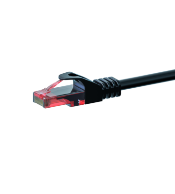 UTP CAT6 patchkabel 1m svart - 100% koppar