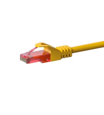 UTP CAT6 patchkabel 1,50m gul - 100% koppar