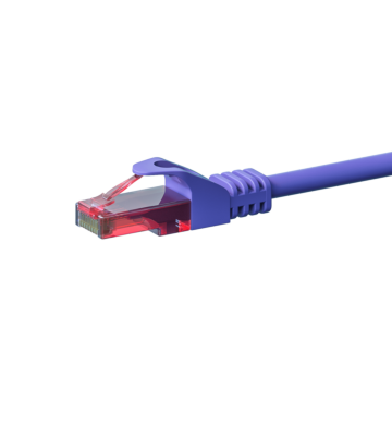 UTP CAT6 patchkabel 1m lila - 100% koppar