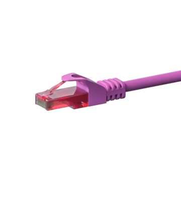 UTP CAT6 patchkabel 0,50m rosa - 100% koppar