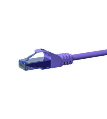 UTP CAT6a patchkabel 15m lila - 100% koppar