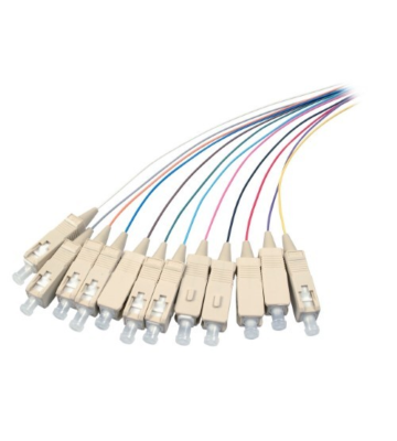 OM4 fiberoptisk pigtail färgad set SC - 12 stycken
