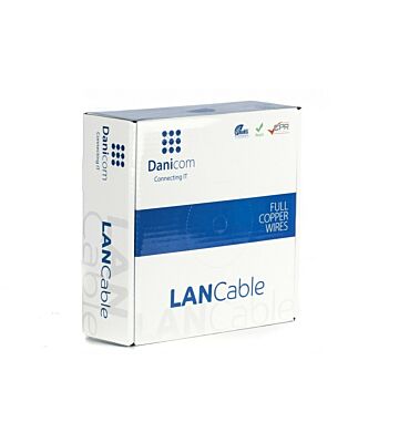 DANICOM CAT5E UTP 100m kabel på rulle flexibel - PVC (Fca)