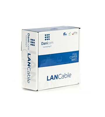 DANICOM CAT5E FTP 100m kabel på rulle flexibel - PVC (Fca)
