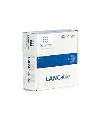DANICOM CAT6 UTP 50m kabel på rulle flexibel - PVC (Fca)